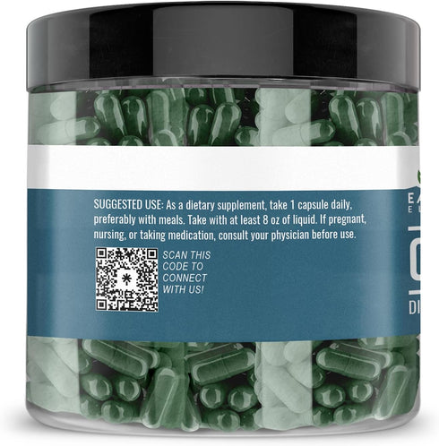 Earthborn Elements Chlorella 200 Capsules, Pure & Undiluted, No Additives for Health Benefits