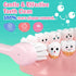 SEAGO Kids Electric Toothbrushes Rechargeable, Children's Power Toothbrushes with Magnetic Charging, LED Observing Light, 8 Toothbrush Heads for Ages 3+ Boys Girls (Pink)