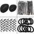 Moor 73 pcs Hair Braiding Tool with Brown Hair Wig Bun, Hair Styling Accessories, Magic Bun Maker Kit for Women, Kids