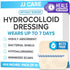 JJ CARE Hydrocolloid Dressing 4x4, Pack of 10, Self-Adhesive Thin Hydrocolloid Wound Dressing
