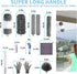 Microfiber Feather Duster with Extension Pole 30 to 100 inches, Reusable, Washable Dusters for Cleaning Ceiling Fans,