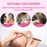 Pretty Memory Glue Rings for Eyelash Extensions, 100PCS Blooming Lash Glue Holder, Pink Volume Fanning Cup