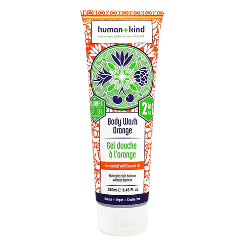 Human+Kind Body Wash, Natural Moisturizing Soap with Coconut Oil, Gentle Cleanse for Dry Skin, 8.45 oz