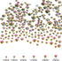 LPBeads 3456 Pieces Crystal Rhinestones - 6 Sizes Flat Back Round for Crafts Nails Art DIY