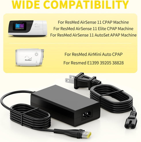NENASEW 65W 11 11 AutoSet/AirSense 11 E1399 39205 38828, 11 24V Replacement CPAP Adapter for Resmed Airsense CPAP