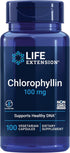 Life Extension Chlorophyllin 100mg – Powerful Antioxidant Supplement Pill for DNA, Liver Health, Detox – 100 Capsules