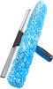 Unger Professional 2-in-1 Squeegee & Scrubber, 14” Window Cleaning Tool, Reusable Microfiber Sleeve