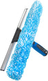 Unger Professional 2-in-1 Squeegee & Scrubber, 14” Window Cleaning Tool, Reusable Microfiber Sleeve