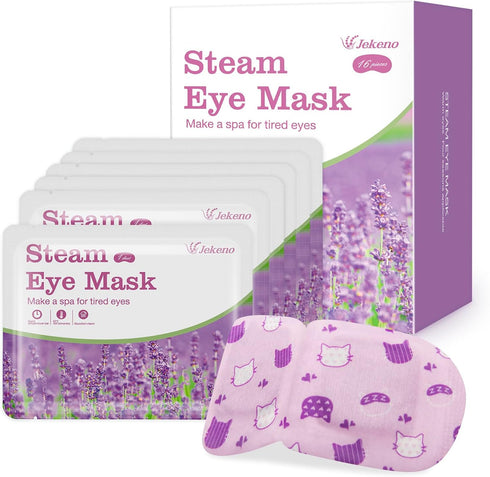 Jekeno Steam Eye Mask, 16 Packs Self Heated Warm Eye Masks for Dry Eyes, Dark Circles, Puffiness, Christmas Spa Gifts