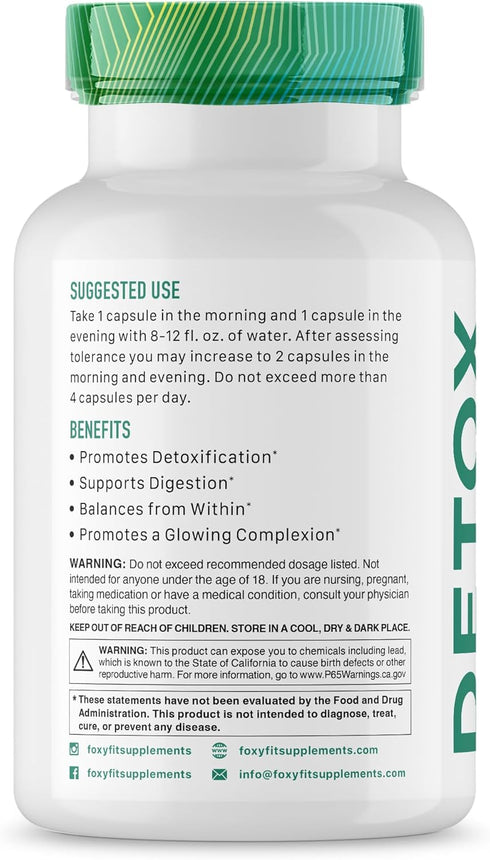 Detox for Her 30 Day Detox Cleanse Formula for Healthy Digestion, Promotes Detoxification & Balances