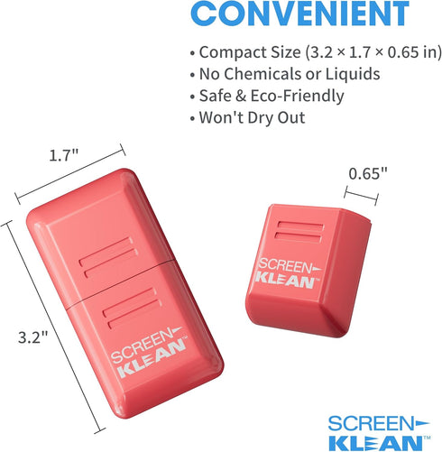 CarbonKlean ScreenKlean Tablet Cleaner - Compatible with iPad, Android & Amazon Tablet, Injected Pink, 1 Count