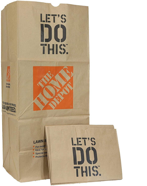 Home Depot Heavy Duty Brown Paper 30 Gallon Lawn and Refuse Bags for Home