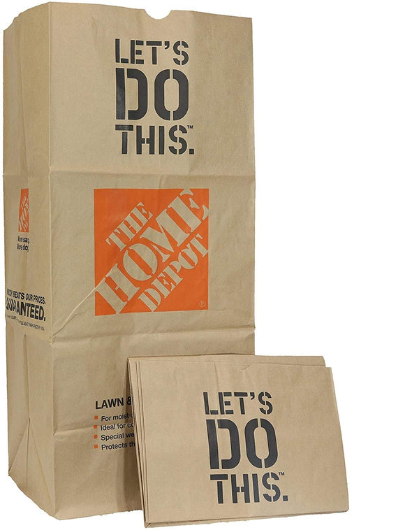 Home Depot Heavy Duty Brown Paper 30 Gallon Lawn and Refuse Bags for Home
