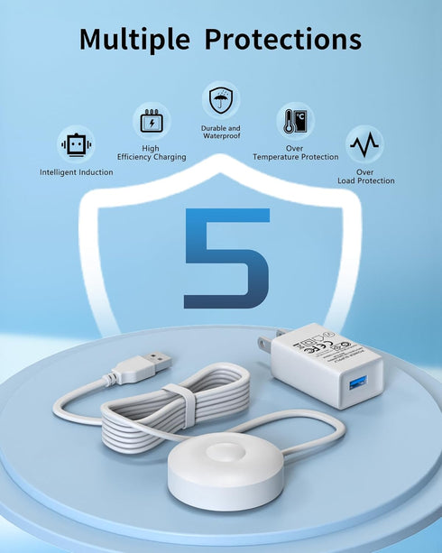 WUKUR Charger for Oral B iO Series, Compatible with Electric Toothbrush 7/8/9/10, Magnetic Travel Base (White)