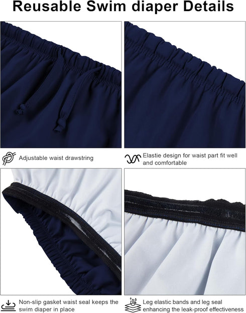 Waterproof Reusable Swim Diapers for Adults - Leakproof Cloth Covers for Special Needs