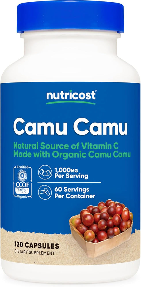 Nutricost Camu Camu 1000mg, 120 Capsules, Organic, Non-GMO, Gluten Free
