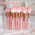 Clear Makeup Brush Organizer, Acrylic Cosmetic Brushes Storage with 3 Slots,Perfect Pen Holder for Desk by BOCONY