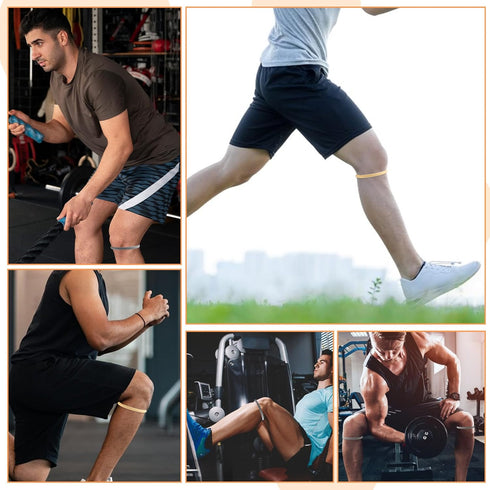 QFGasre 4pcs Patellar Tendon Support Strap Silicone Patella Knee Strap Knee Pain Relief Patella Band for Basketball