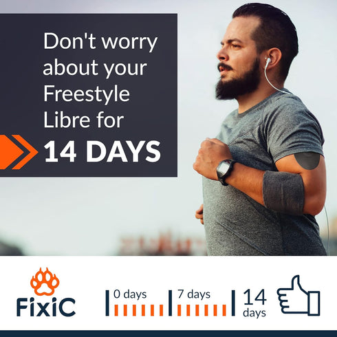 FixiC Freestyle Adhesive Patches, 25 PCS for Libre 1, 2, 3 & Plus, Waterproof Adhesive Covers, Pre-Cut