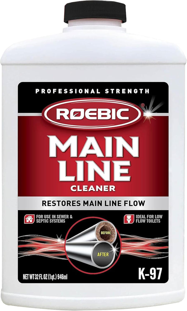 Roebic K-97 Liquid Main Line Cleaner with Bacteria Enzymes, Eliminates Organic Buildup