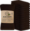 Softolle Kitchen Towels Pack of 12 Bar Mop Towels 100% Cotton Super Absorbent for Home Kitchen Cleaning (Brown)