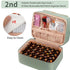 Nail Polish Organizer Case, Travel Nail Tech Carrying Box Holds 45 Bottles & Nail Lamp, Storage for Manicure Tools