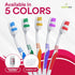 Bulk Toothbrush Pack with Covers, Premium Quality Individually Wrapped Colorful Brushes, Medium Soft Bristles (25)