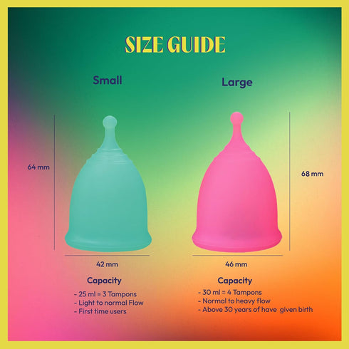 JAZZ cup 12-Hour 100% Soft Menstrual Cups with Travel-Cotton Pouch Reusable, Protection, Medical-Grade Silicone Period
