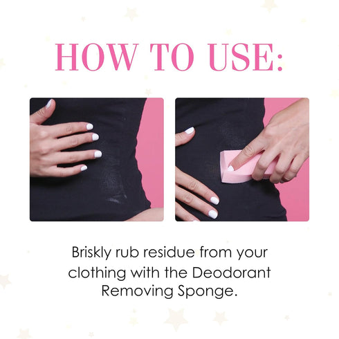 Hollywood Fashion Secrets Deodorant Removing Sponge, Reusable Stain Eraser