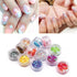 YesLady Nail Art Charms - Sequin Heart Shape Glitter Slime Flakes, 12 Colors