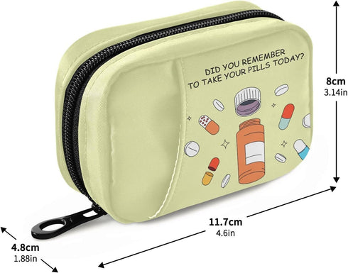 Naanle 7 Compact Weekly Pill Organizer Bag - Day Case