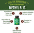 Methyl B12 Vitamin + Whole Food Blend – Vegan Supplement for Energy, Focus, and Relief, 30 Day Supply Capsules