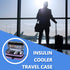 Yarwo Insulin Cooler Travel Case, Double-Layer Diabetic Organizer with 2 Ice Packs for Insulin Pens, Blood Glucose
