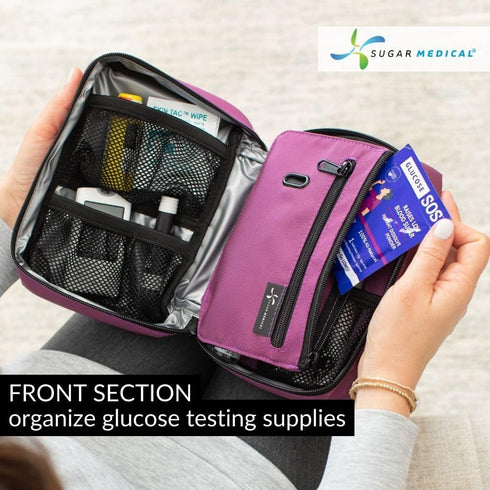 Sugar Medical Insulated Diabetes Organizer | Diabetes Supply Case | Diabetic Care Products | Diabetic Supplies Travel