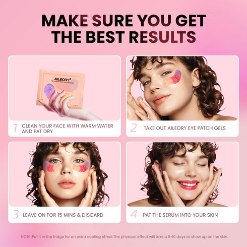 Under Eye Patches, 24 Pairs of Tri-color Glitter Gel Pads for Dark Circles, Puffy Eyes, and Wrinkles, Natural Collagen