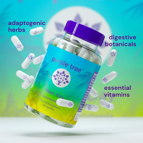 KSM-66, 30 purple tree Next Day Post-Drink Morning Wellness Supplement for Balance, Restore & Replenishment |