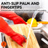 Vgo... 2-Pairs Red Dishwashing Gloves, Reusable Household Kitchen Gloves, Long Sleeve, Thick Latex