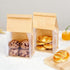 TOSPARTY 50 5.1 3.9 11 Inch Packaging PCS Bread Bags, x x Brown Kraft Paper Cookie Bags with Tin Tie Tab Lock
