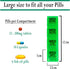GMS 4 Times a Day Weekly Pill Reminder - Includes 7 Removable Pill Boxes in Flat White Tray
