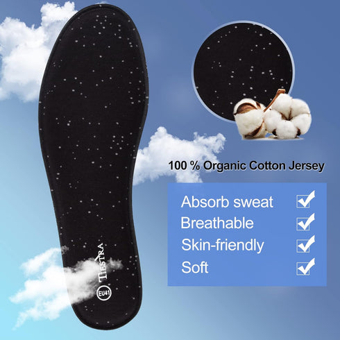 3 Pair Shoe Inserts for Men's Memory Foam Insoles, Replacement Insoles for Work Boots and Running Shoes