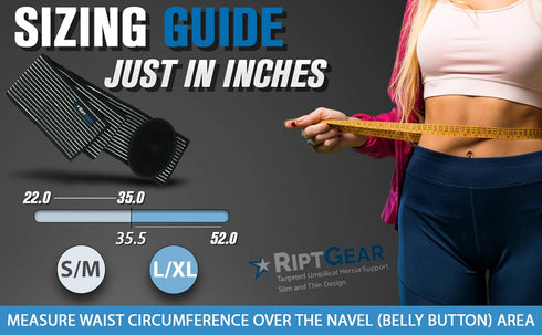 RiptGear Umbilical Hernia Belt for Men and Women, Abdominal Support Binder with Compression Pad