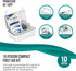 Primacare KC-10PP 10 Person Compact First Aid Kit, 8"x5"x3", with 102 Pieces Emergency Medical Supplies, Portable Kits for Home, School and Office, Wall Mount, white