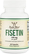 Fisetin Supplement 100mg of Bioactive Flavonoids, 60 Count, Aging Support Senolytic by Double Wood