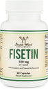 Fisetin Supplement 100mg of Bioactive Flavonoids, 60 Count, Aging Support Senolytic by Double Wood