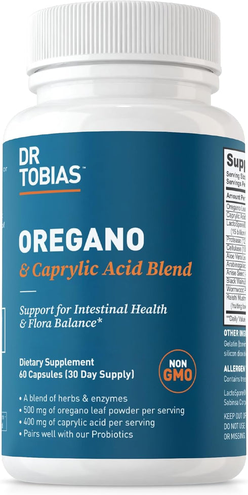 Dr. Tobias Oregano and Caprylic Acid Blend, Gut Flora Balance Complex with