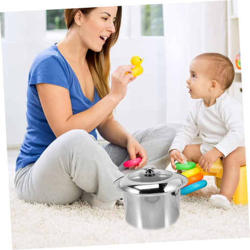 Stainless Steel Spittoon with Cover Durable Elderly Potty Urinal for Boy Girl and Adults Portable Chamber Pot for Home