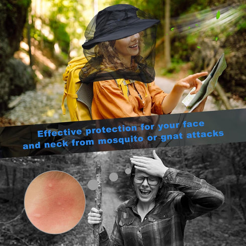 South to East Premium Mosquito Head Net, 2 Pack for Insect Protection | Ultra Large & Long, Extra Fine Holes for