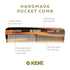 Kent A OT Small Double Tooth Hair Pocket Comb, Fine/Wide Tooth for Hair, Beard, and Mustache Grooming