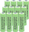 NiMH AA 600mAh 1.2V Rechargeable Batteries (Pack of 12) for Solar Lights, Garden Lights, Remotes, Mice