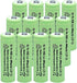 NiMH AA 600mAh 1.2V Rechargeable Batteries (Pack of 12) for Solar Lights, Garden Lights, Remotes, Mice